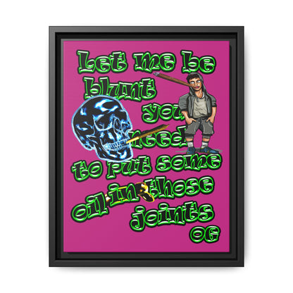 og - framed canvas art (pink)