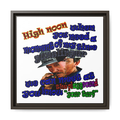high noon - framed canvas art (white)
