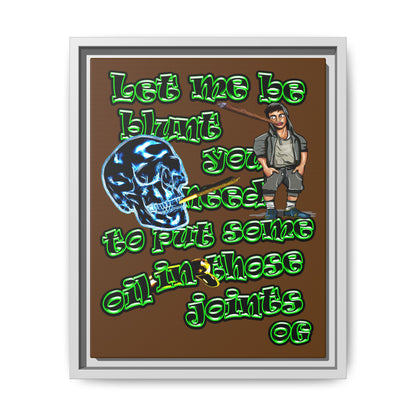 og - framed canvas art (brown)