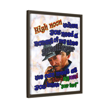high noon - framed canvas art (white marble)