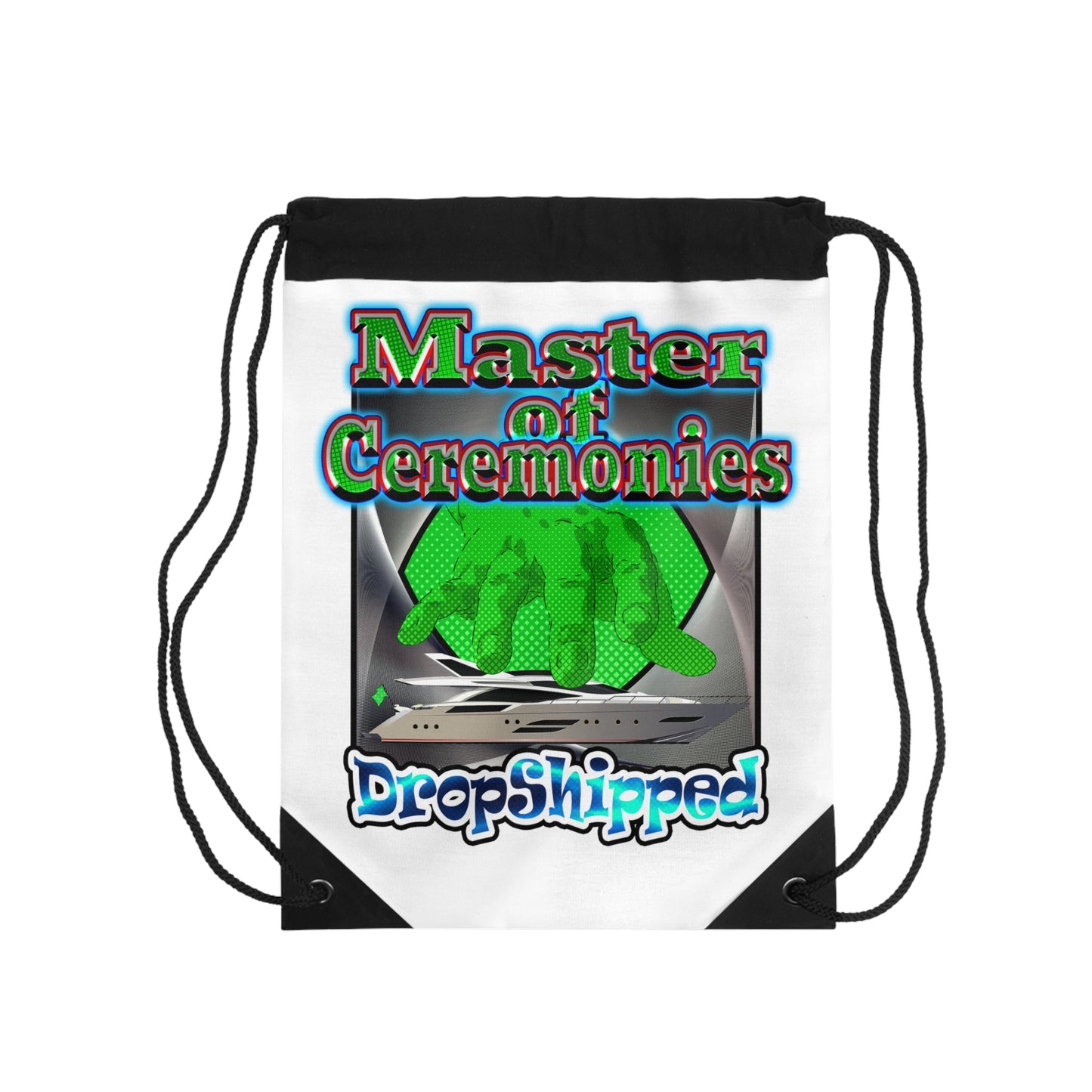 logo - Drawstring Bag (white)