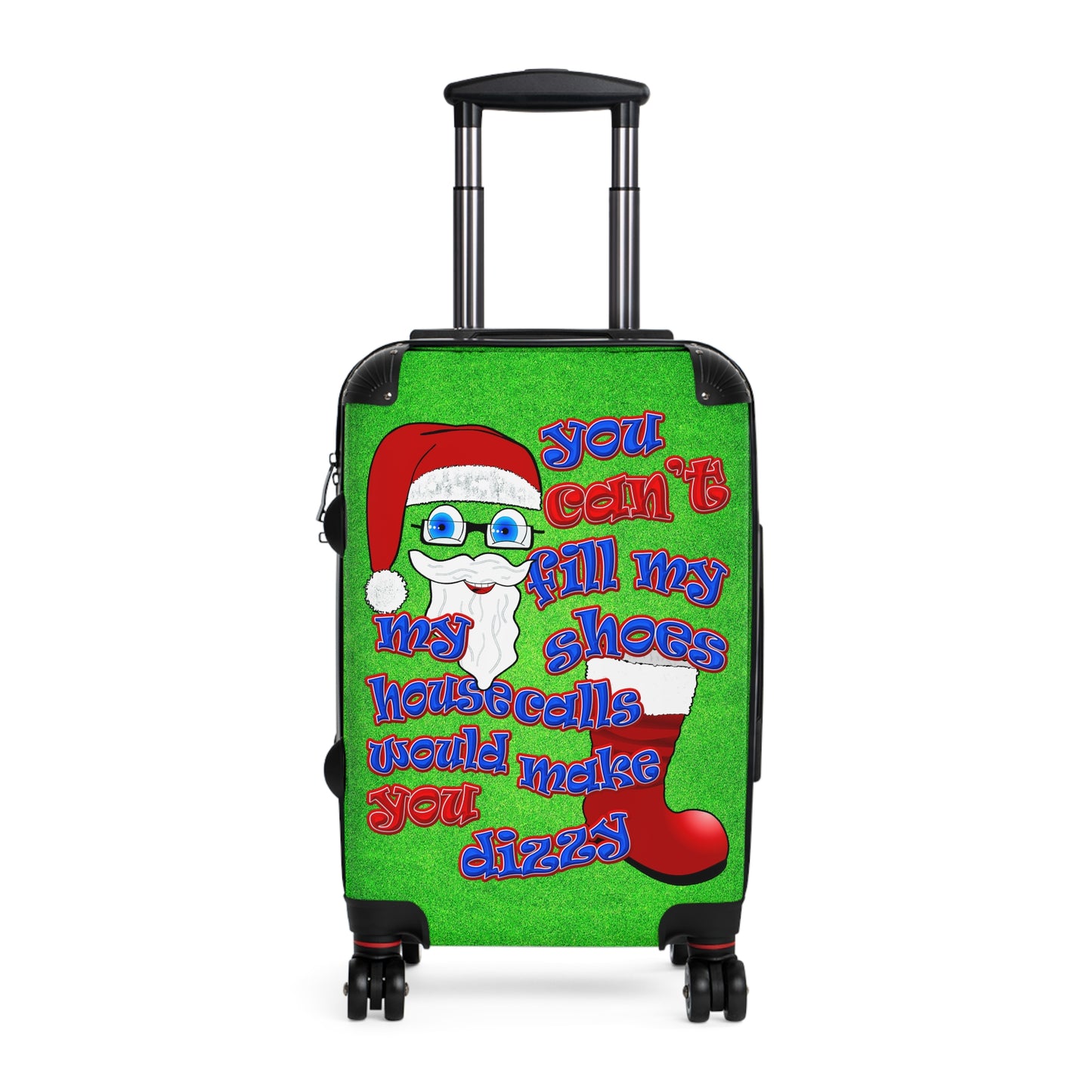 santa's shoes - Suitcase (green turf)