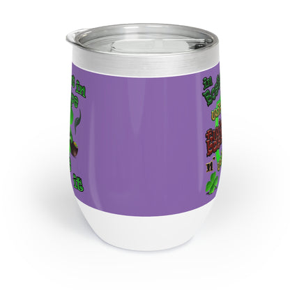 celtics logo - Chill Wine Tumbler (light purple)