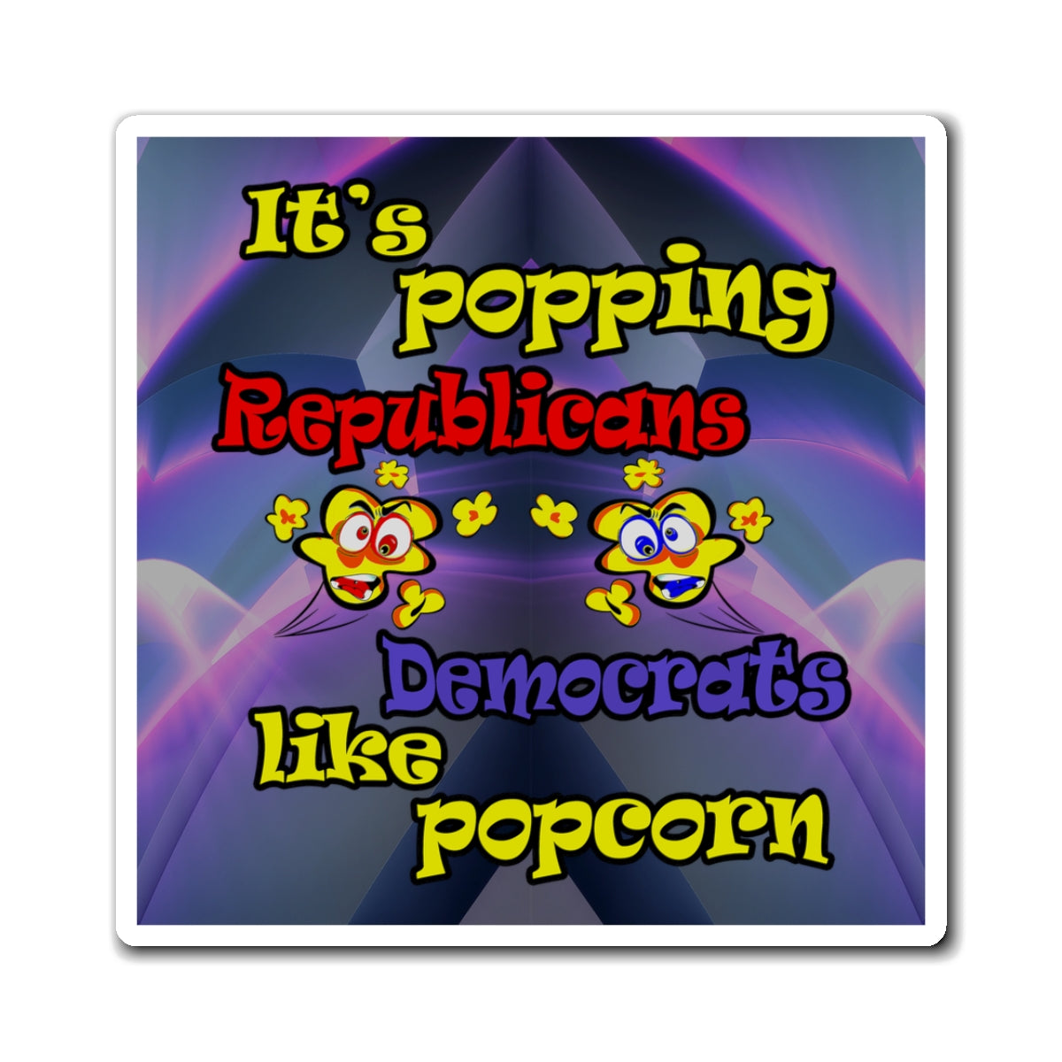 popping like popcorn - Magnets - (grey-pink wave)