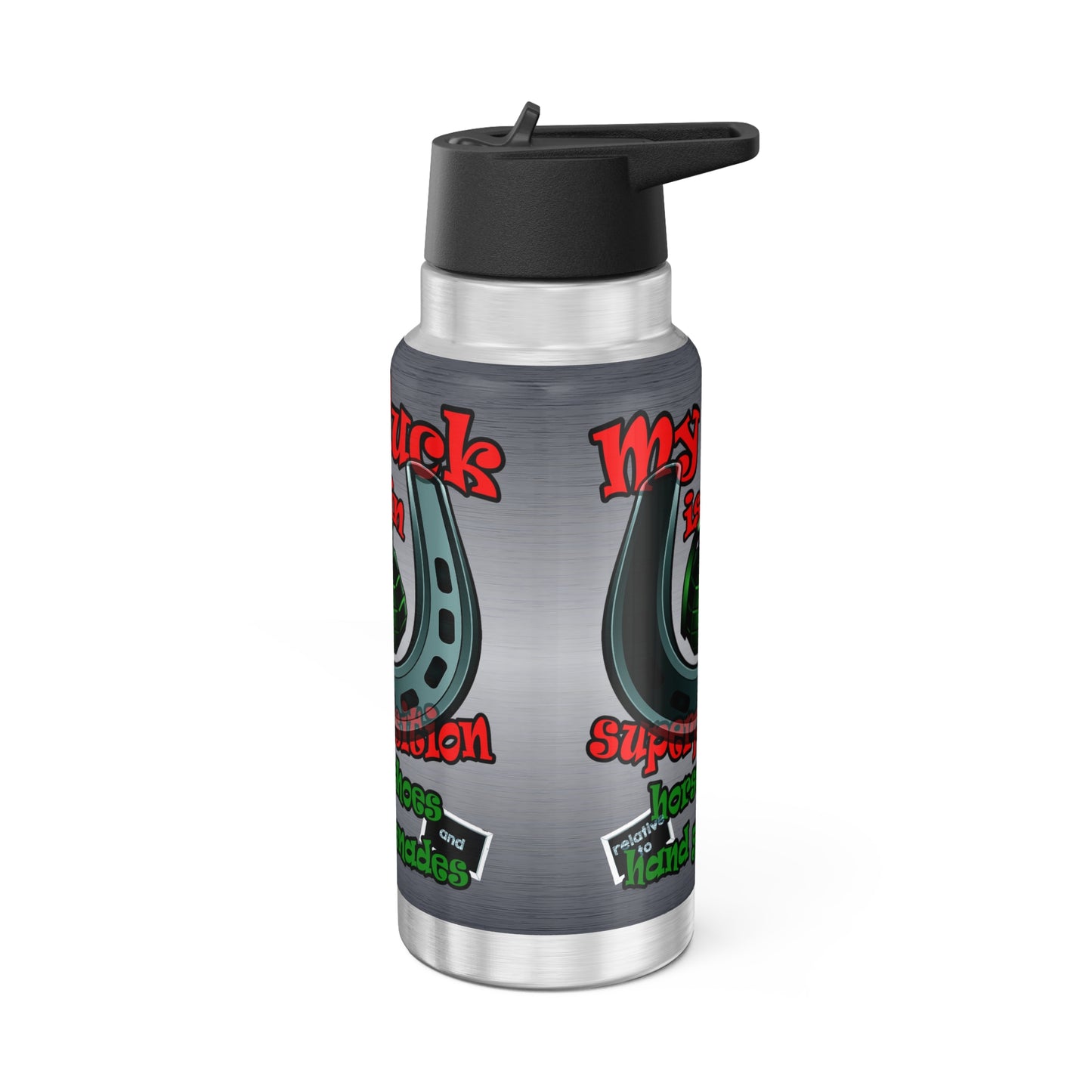 my luck - Gator Tumbler, 32oz  (brushed nickel)