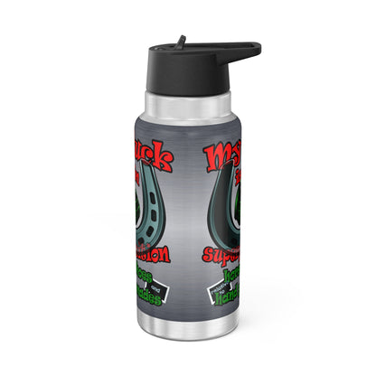 my luck - Gator Tumbler, 32oz  (brushed nickel)