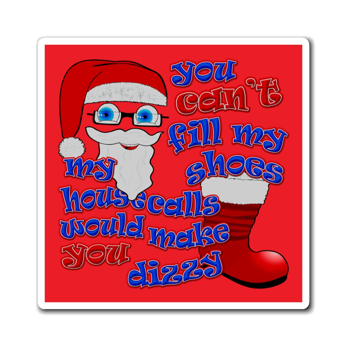 santa's shoes - Magnets - (red)