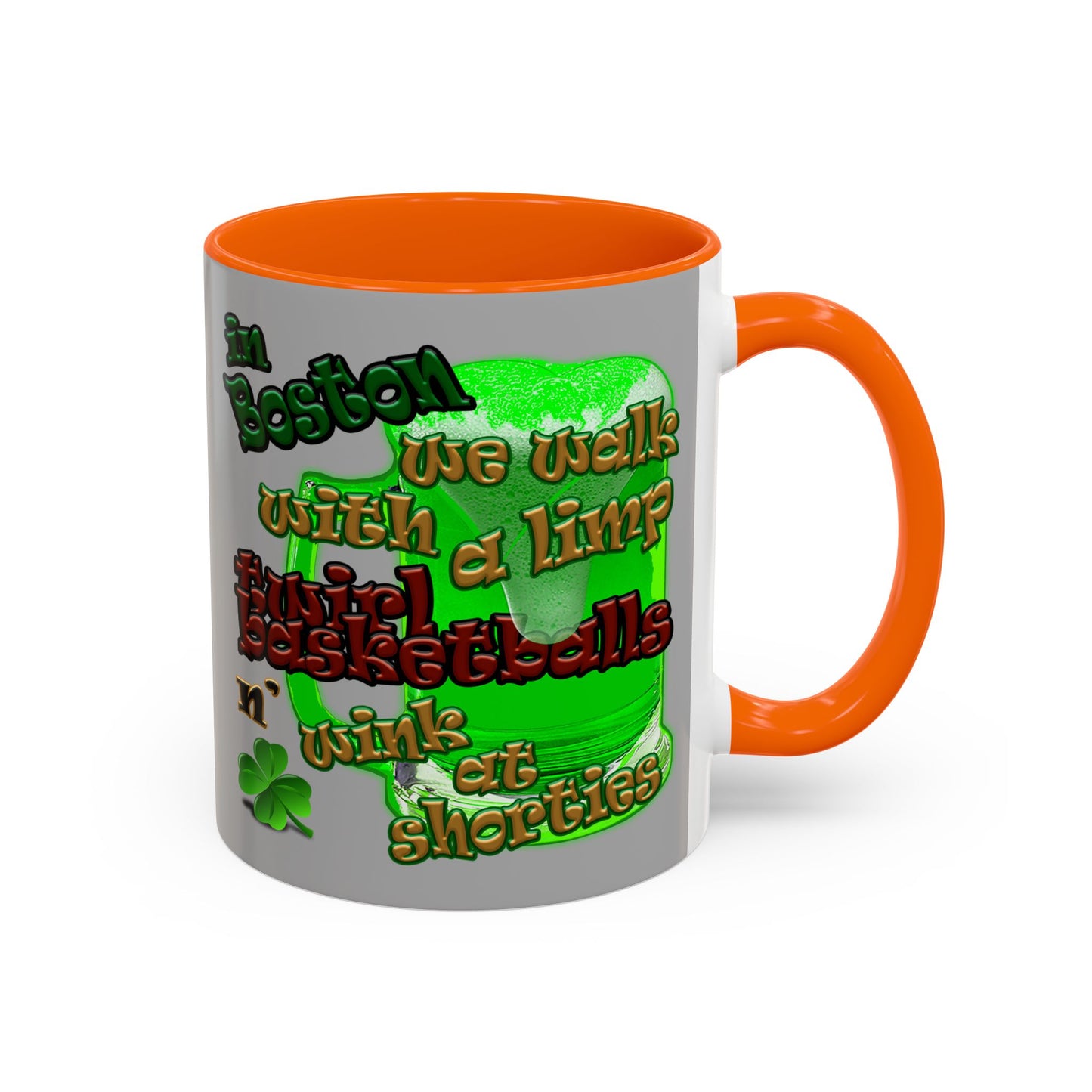 celtics logo - Accent Mug (light grey)