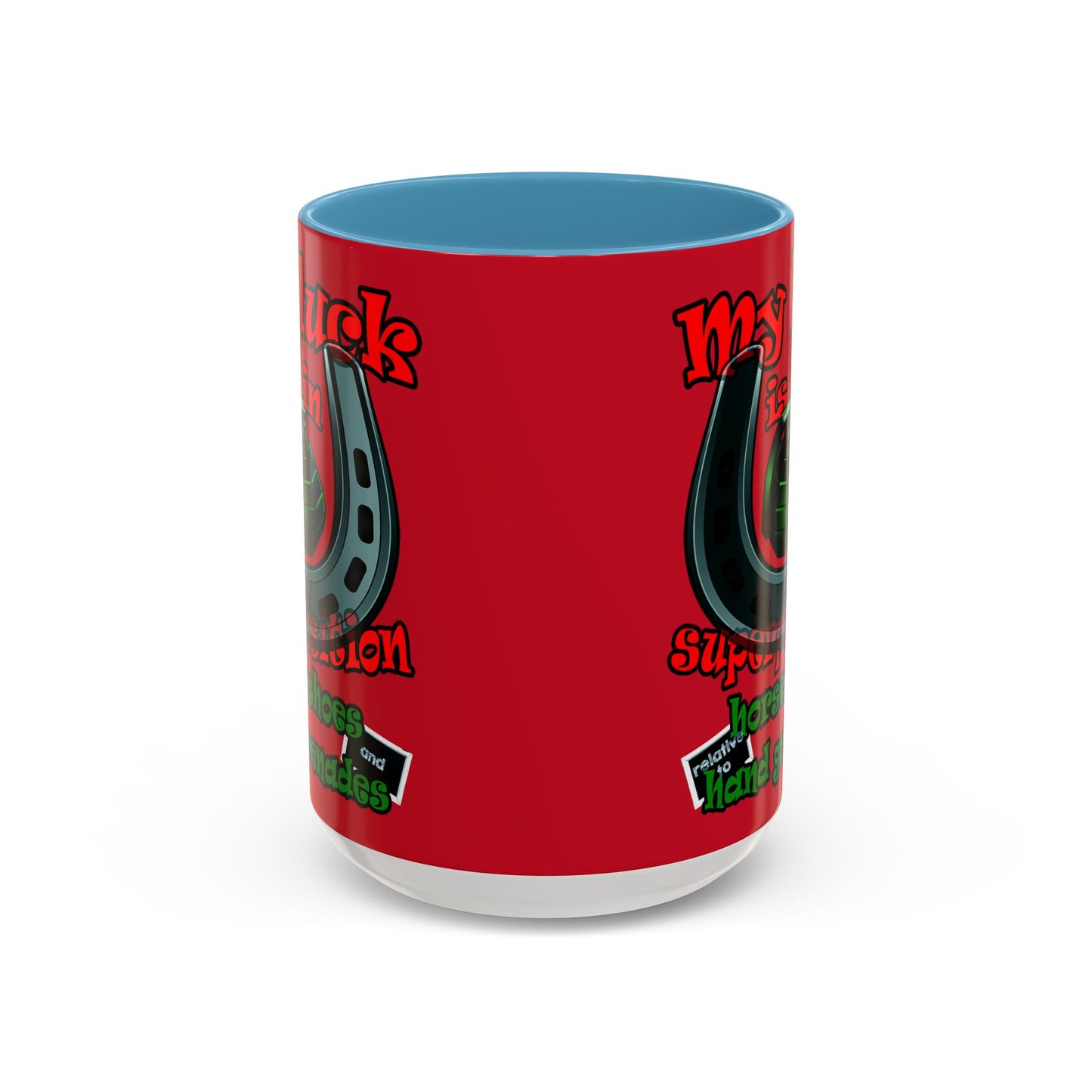 my luck - Accent Mug (dark red)