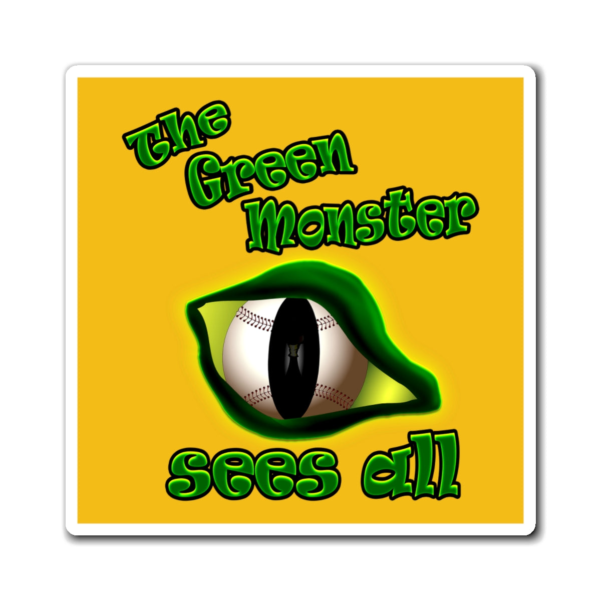green monster - Magnets - (yellow)