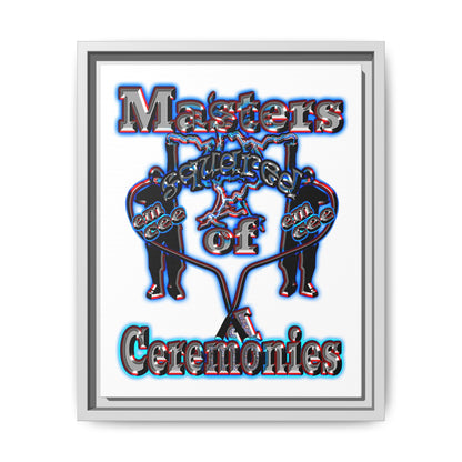 em cee squared - framed canvas art (white)