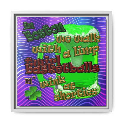 celtics logo - framed canvas art (purple wave)