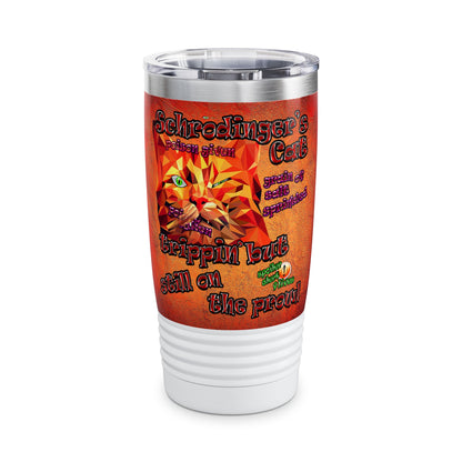 schrodinger's cat - Ringneck Tumbler, 20oz (burnt orange)