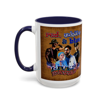 rw&b lives matter - Accent Mug (brown papyrus)