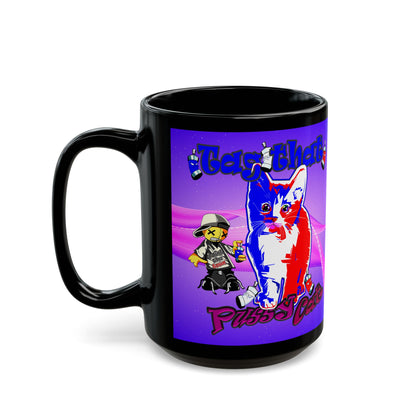 tag that - Black Mug (purple-pink wave)