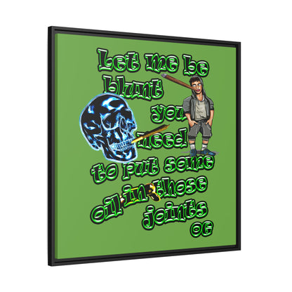 og - framed canvas art (green)