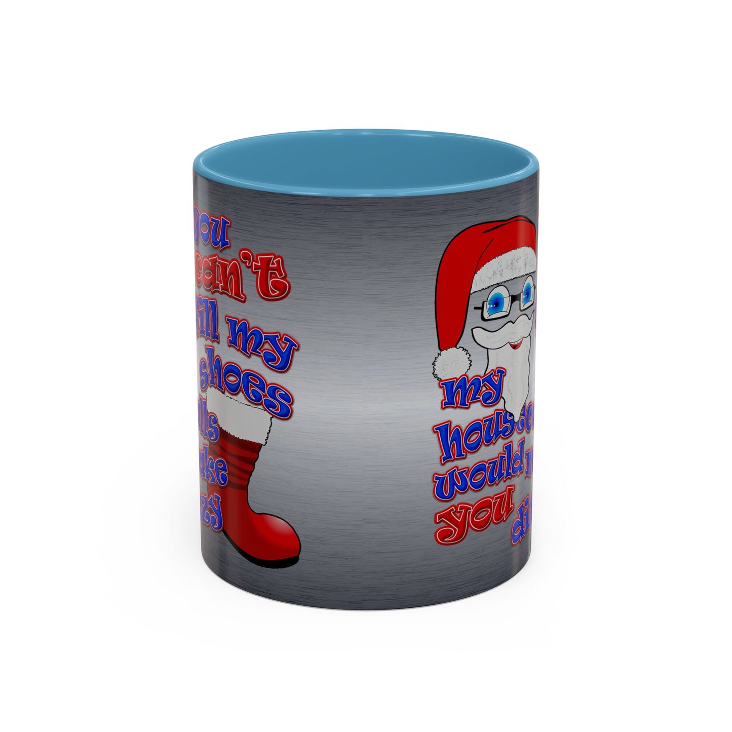 santa's shoes - Accent Mug (brushed nickel)