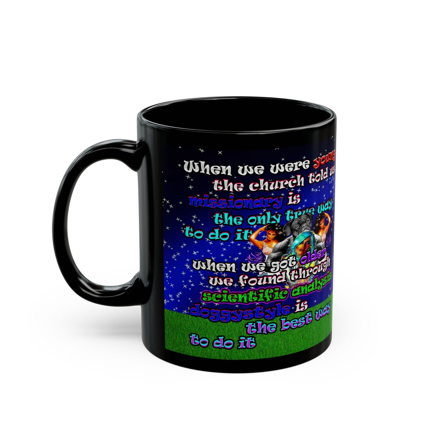 doggystyle - Black Mug ('snoops' background)