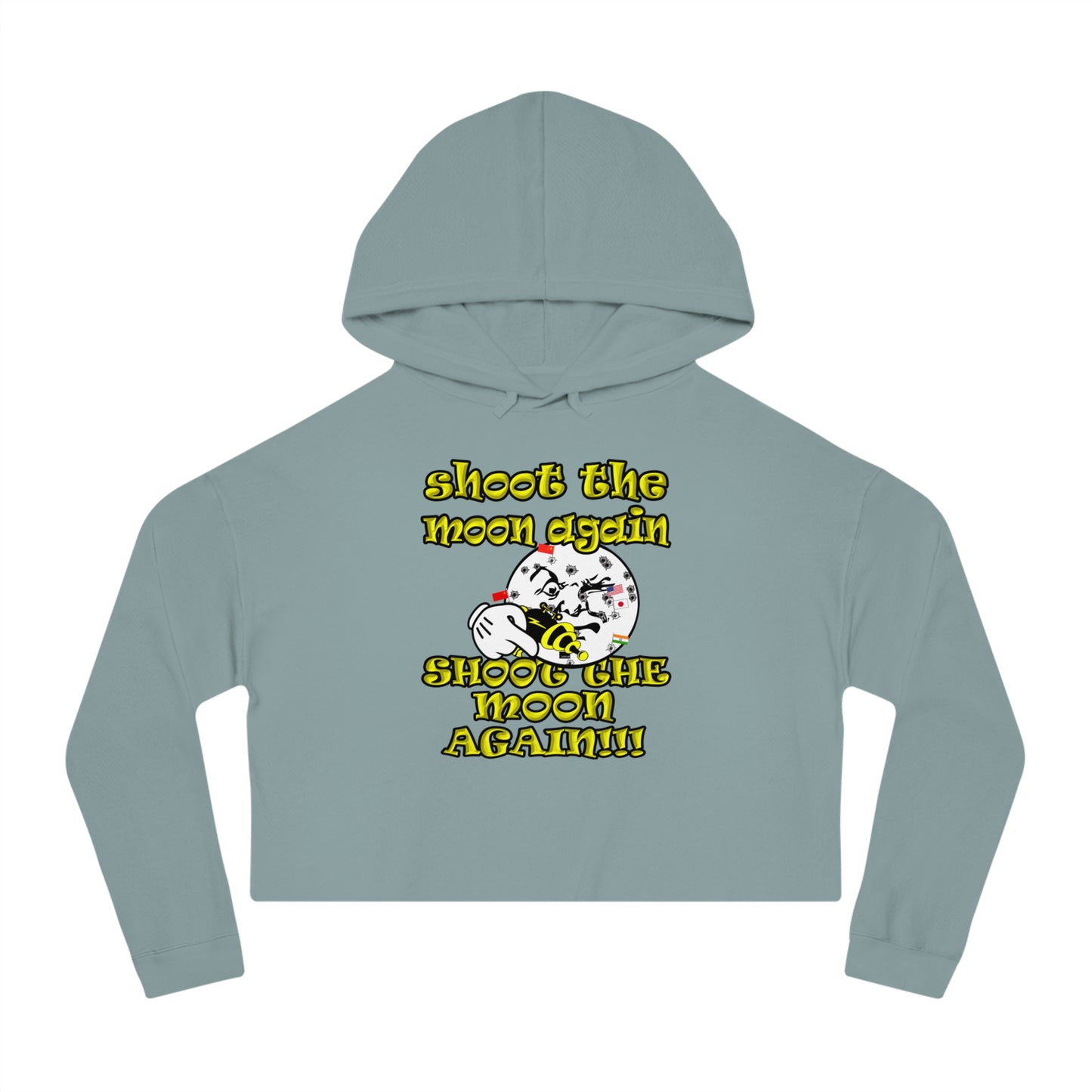 shoot the moon again - Women’s Cropped Hooded Sweatshirt