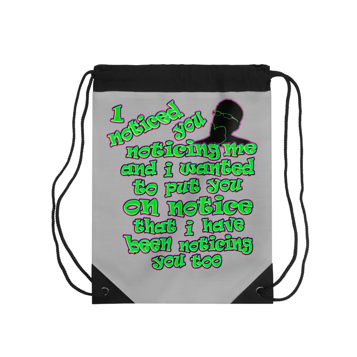 noticed you noticing - Drawstring Bag (light grey)