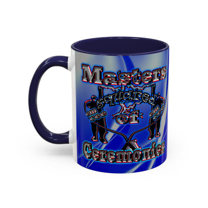 em cee squared - Accent Mug (blue-white wave)