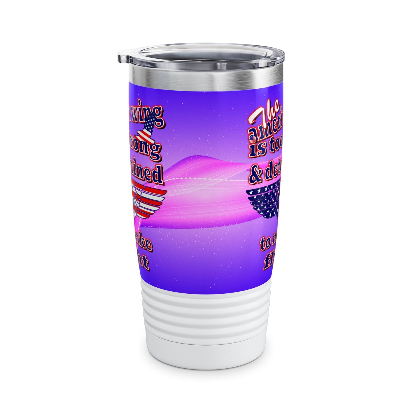 american wing - Ringneck Tumbler, 20oz (purple-pink wave)