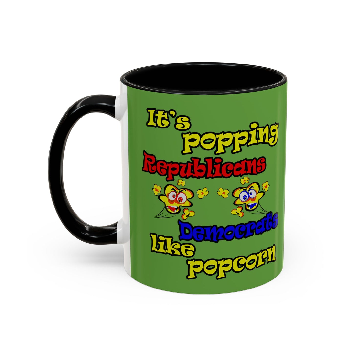popping like popcorn - Accent Mug (green)