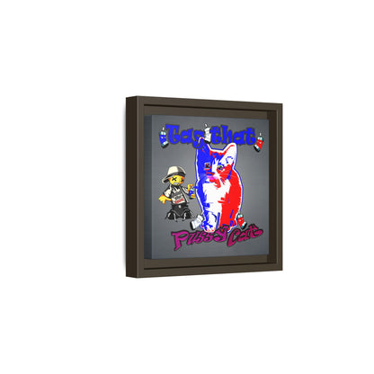 tag that - framed canvas art (grey-light grey)
