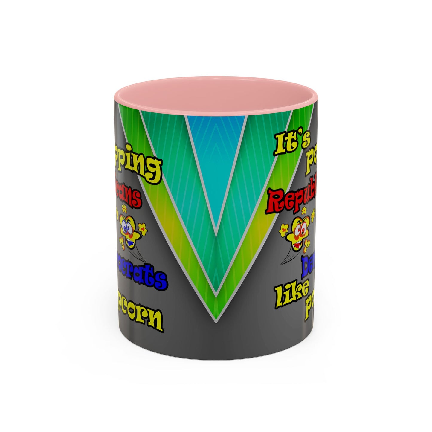 popping like popcorn - Accent Mug (rainbow split)