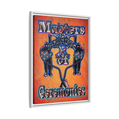 em cee squared - framed canvas art (burnt orange)