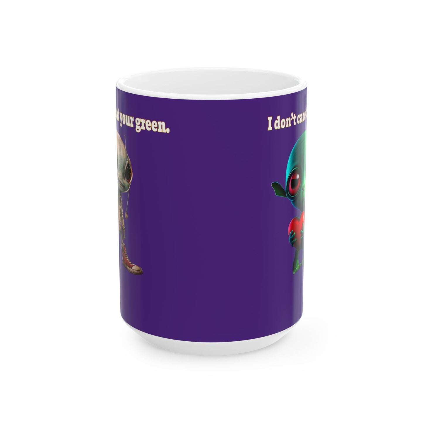I don't care that your grey - White Mug (purple)