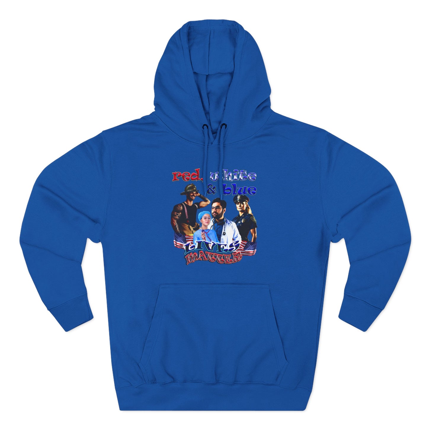 rw&b lives matter - Three-Panel Fleece Hoodie