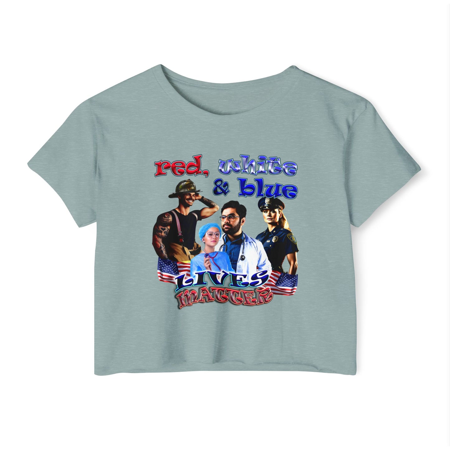 rw&b lives matter - Women's Festival Crop Top