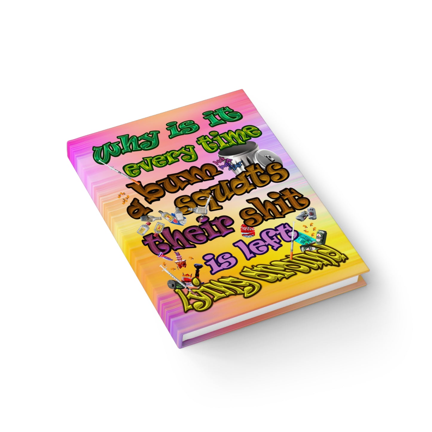 the bum's shit - journal-lined (color blur)