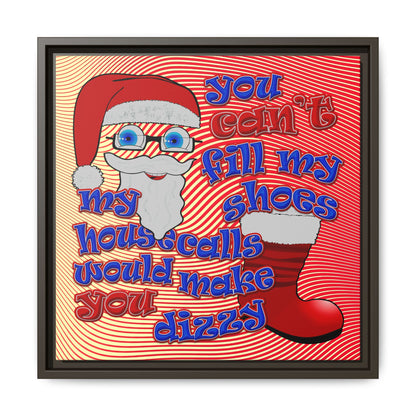 santa's shoes - framed canvas art (yellow-orange wave)