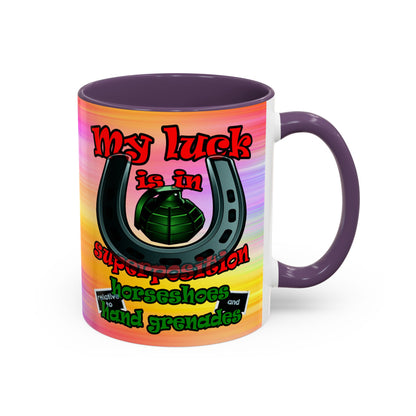 my luck - Accent Mug (color blur)