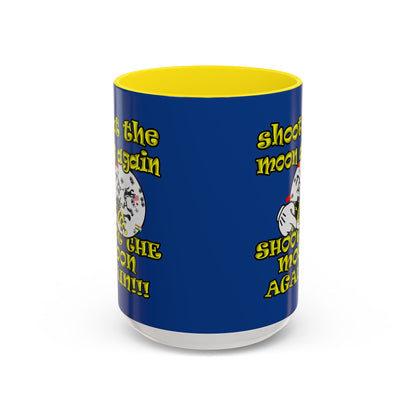 shoot the moon again - Accent Mug (dark blue)
