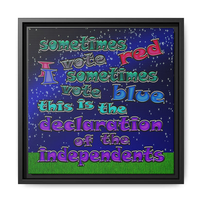 declaration of the independents - framed canvas art ('snoops' background)