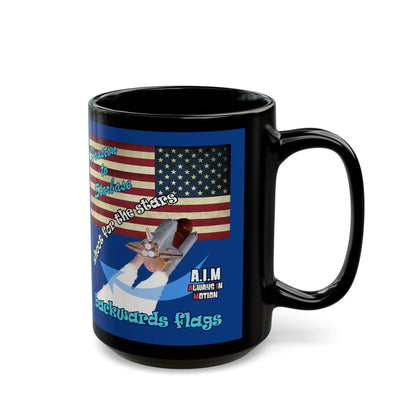 shoot for the stars - Black Mug (dark blue)