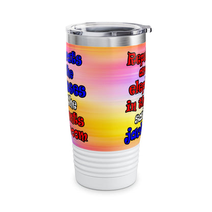 donkeys and elephants - Ringneck Tumbler, 20oz (color blur)