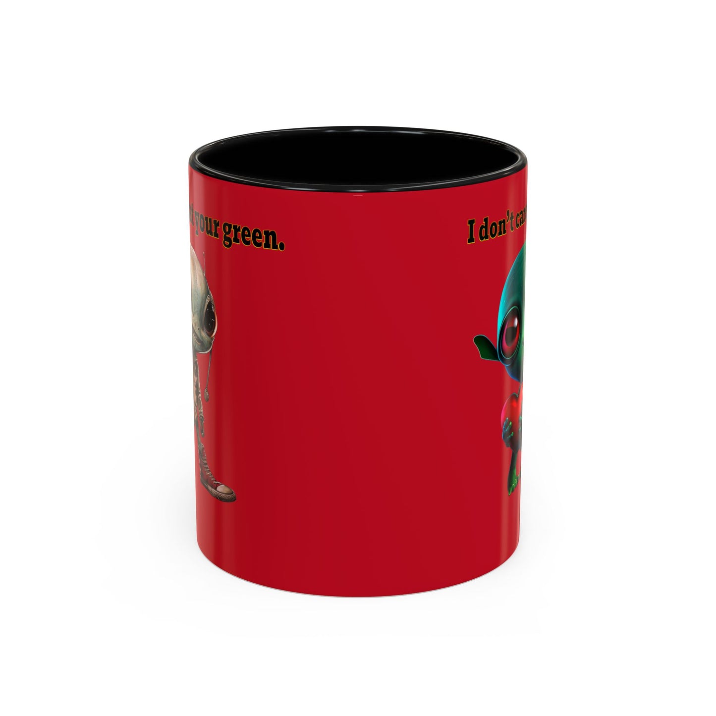 I don't care that your grey - Accent Mug (dark red)
