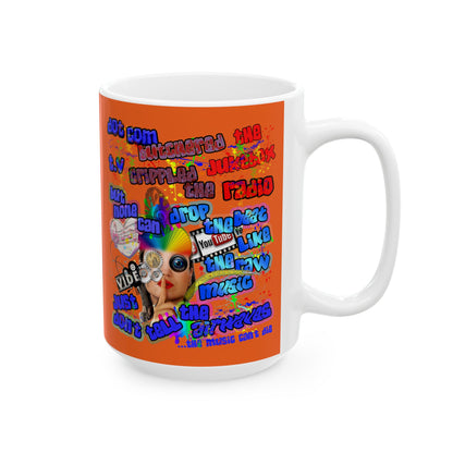 drop the beat - White Mug (orange)