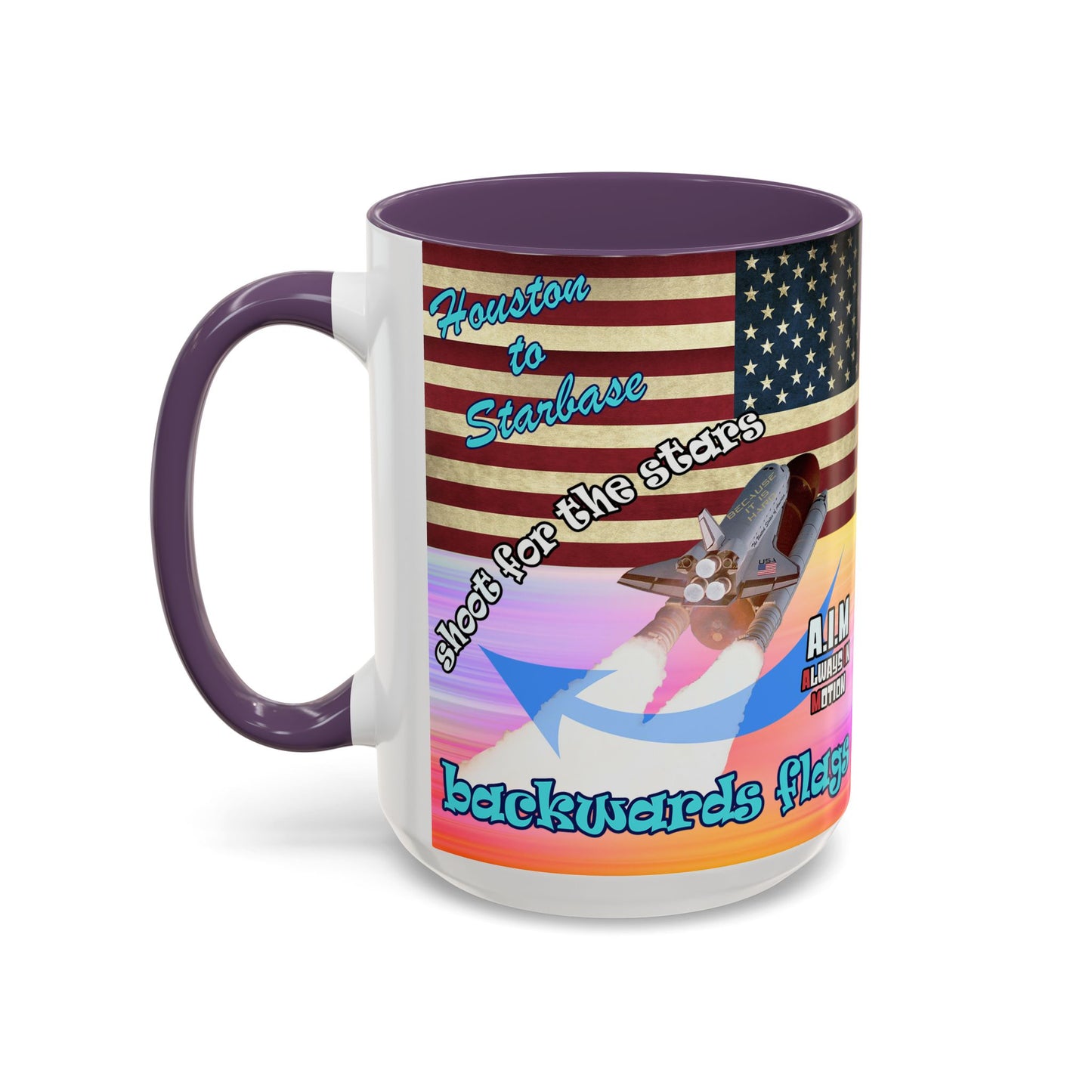 shoot for the stars - Accent Mug (color blur)