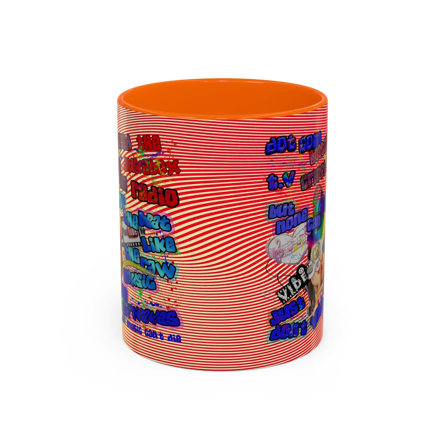 drop the beat - Accent Mug (yellow-orange wave)