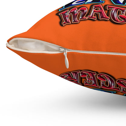 rw&b lives matter - Spun Polyester Square Pillow - (orange)