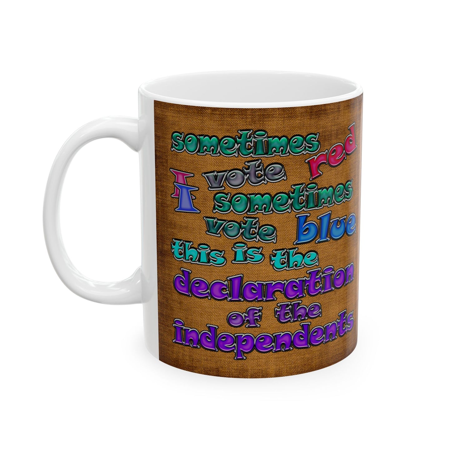 declaration of the independents - White Mug (brown papyrus)