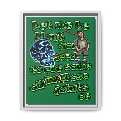 og - framed canvas art (dark green)