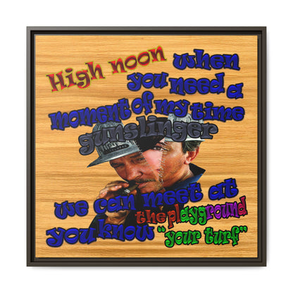 high noon - framed canvas art (butterscotch wood finish)