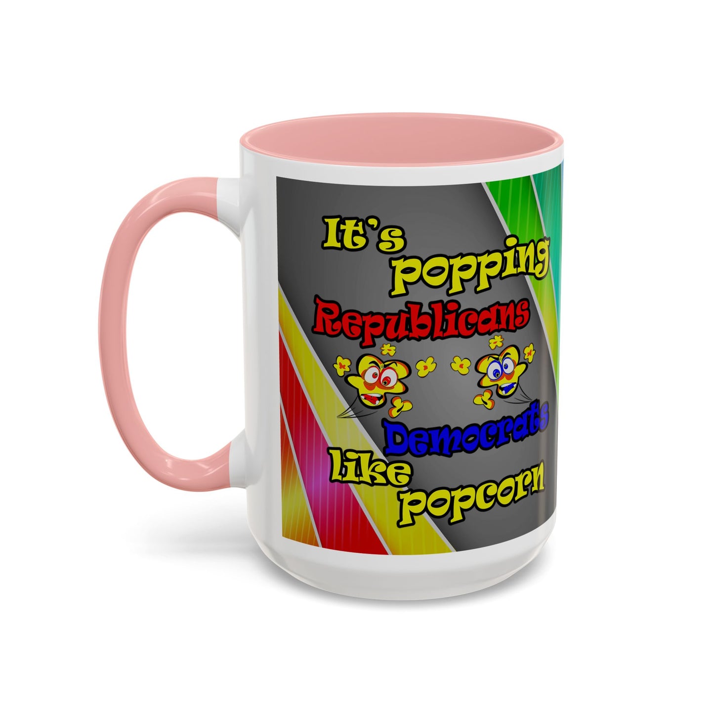 popping like popcorn - Accent Mug (rainbow split)
