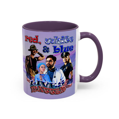 rw&b lives matter - Accent Mug (light blue-pink wave)